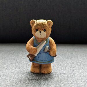 Bear Figurine Enesco Teddy Carpenter Lucy Rigg (Lucy and Me) 1984 Vintage